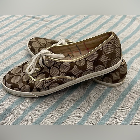 Coach Shoes - Coach Audrina Brown & Tan Tennis Shoes - Size 8.5